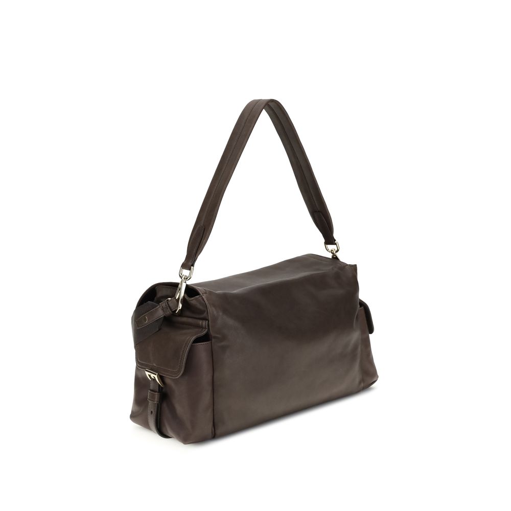 Prada Brown Recycled Polyamide Shoulder Bag - Image 3