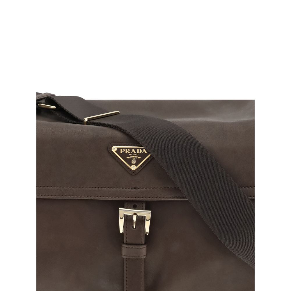 Prada Brown Recycled Polyamide Shoulder Bag - Image 4