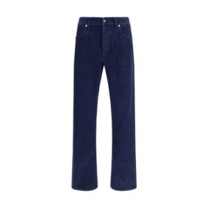 Stone Island Blue Cotton Straight-Leg Jeans