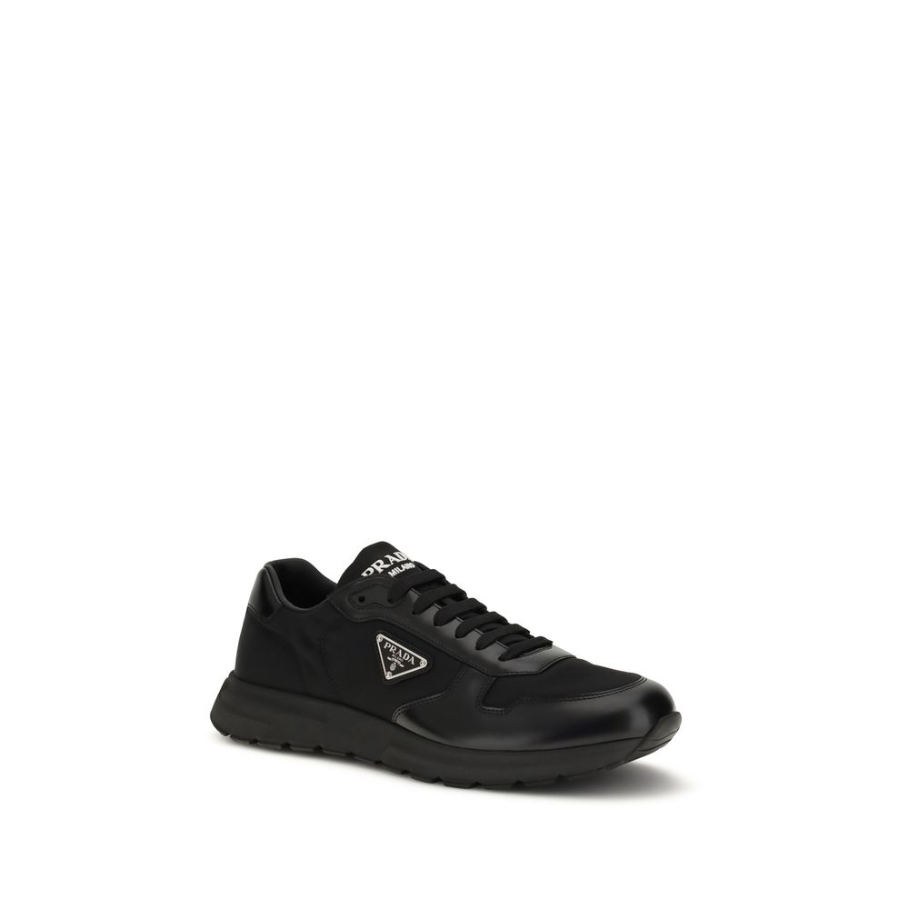 Prada Black Recycled Polyamide Athletic Sneakers - Image 2