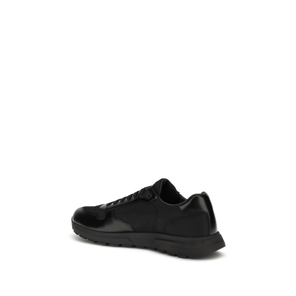 Prada Black Recycled Polyamide Athletic Sneakers - Image 3