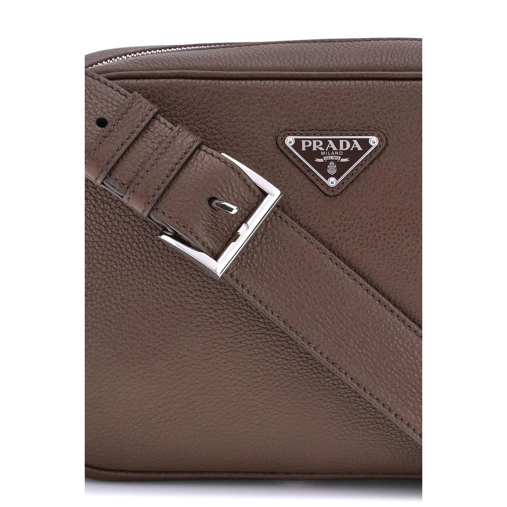 Prada Brown Calf Leather Bos Taurus Shoulder Bag - Image 4