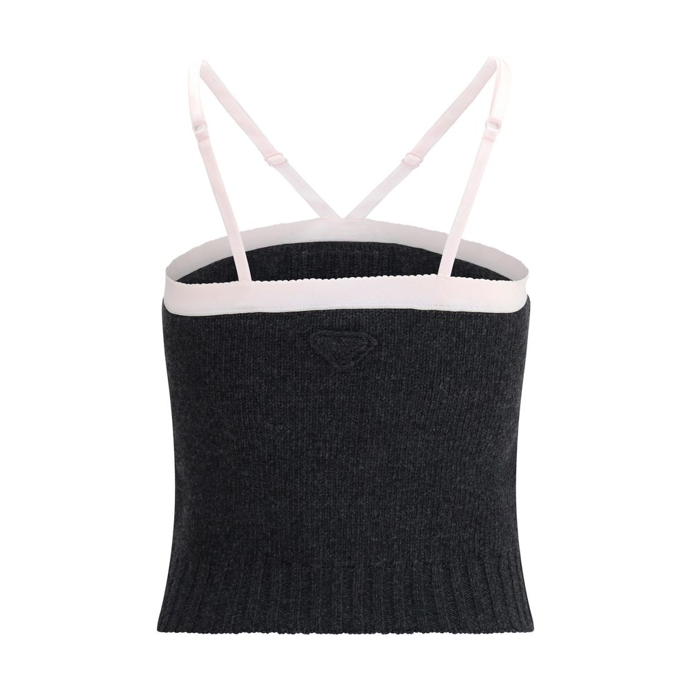 Prada Gray Fleece Wool Top - Image 2