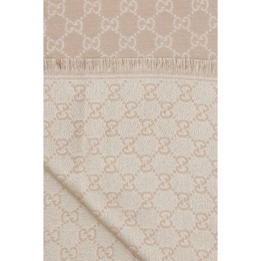 Gucci Beige Wool Scarf - Image 3