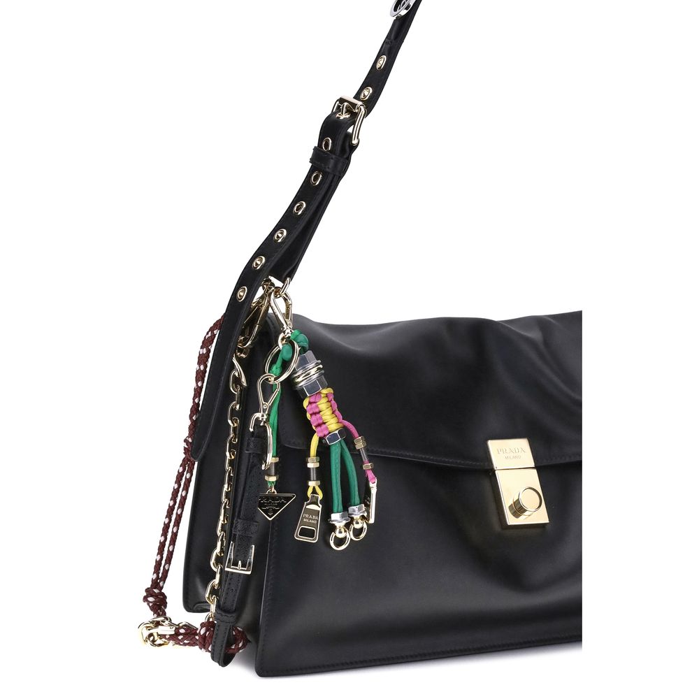 Prada Black Calf Leather Bos Taurus Shoulder Bag - Image 4