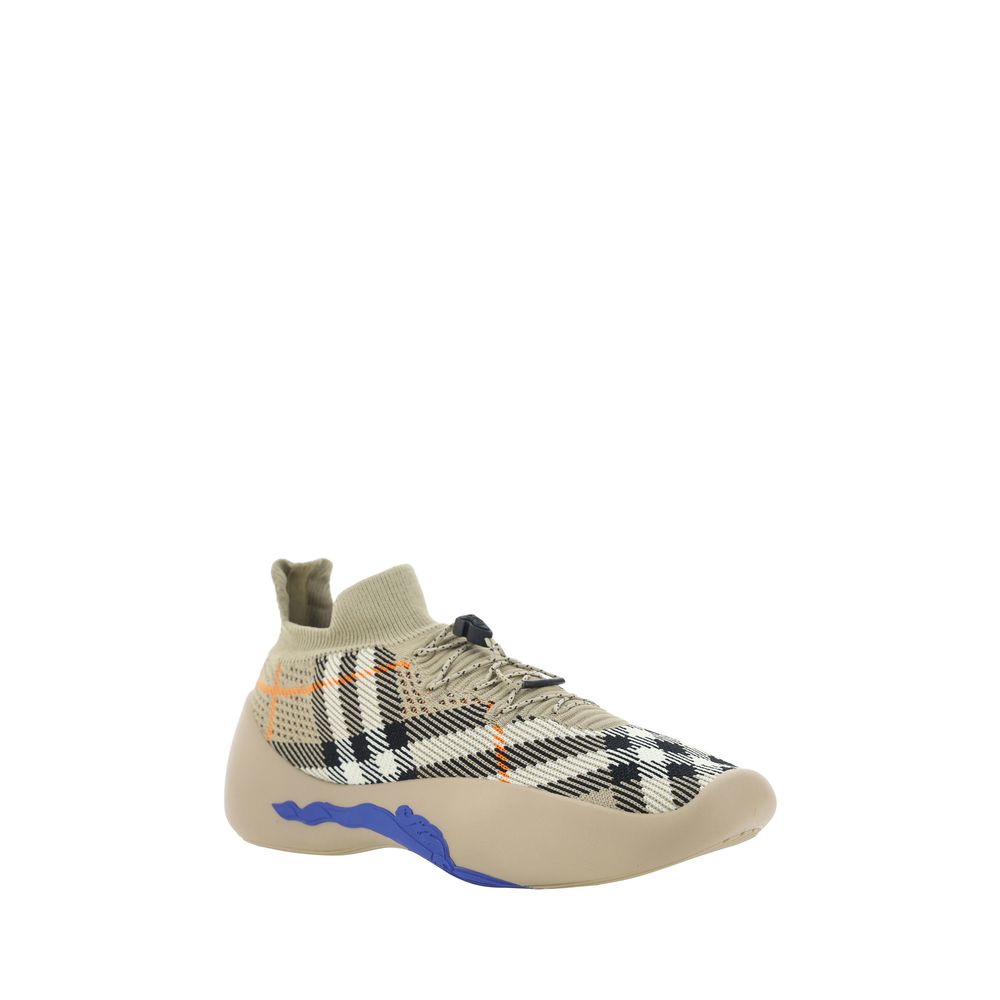 Burberry Brown Rubber Athletic Sneakers - Image 2