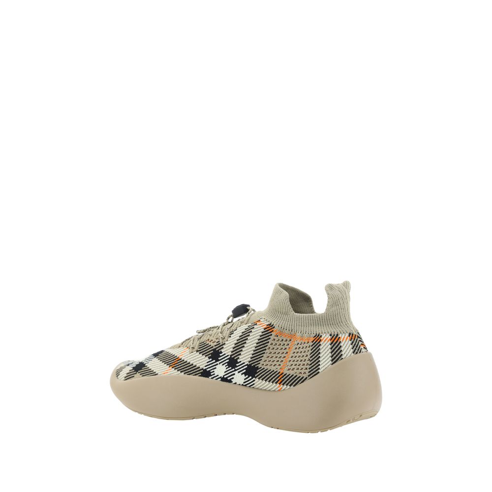 Burberry Brown Rubber Athletic Sneakers - Image 3