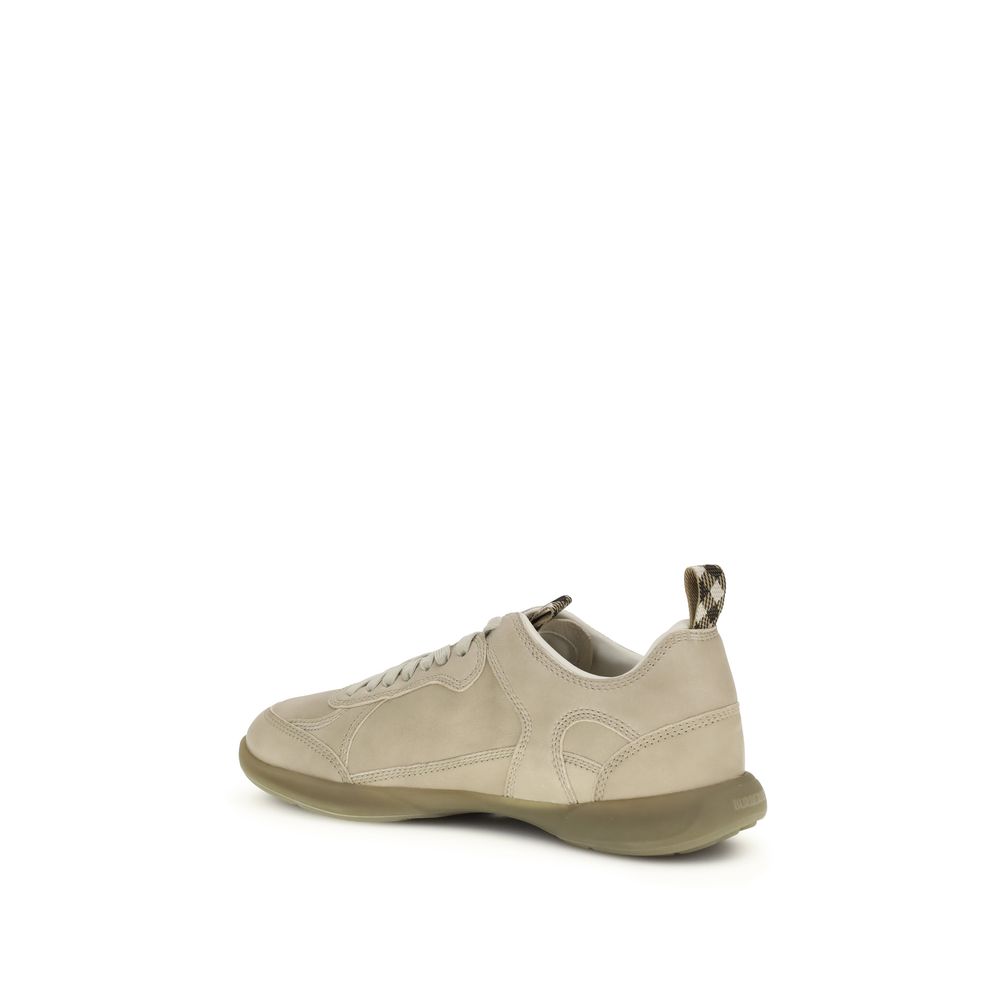 Burberry Beige Calf Leather Bos Taurus Athletic Sneakers - Image 3