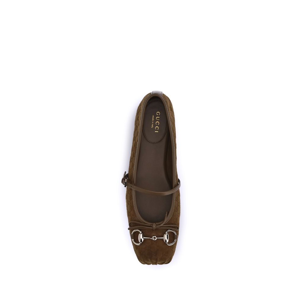 Gucci Brown Goatskin Ballet Flats - Image 4
