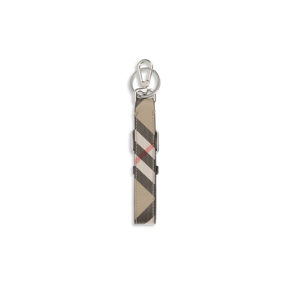 Burberry Beige Calf Leather Bos Taurus Keychain - Image 2