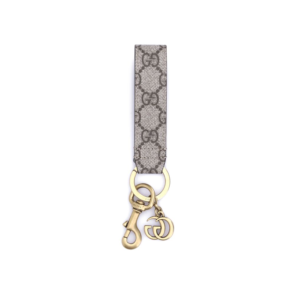 Gucci Beige Fabric Keychain