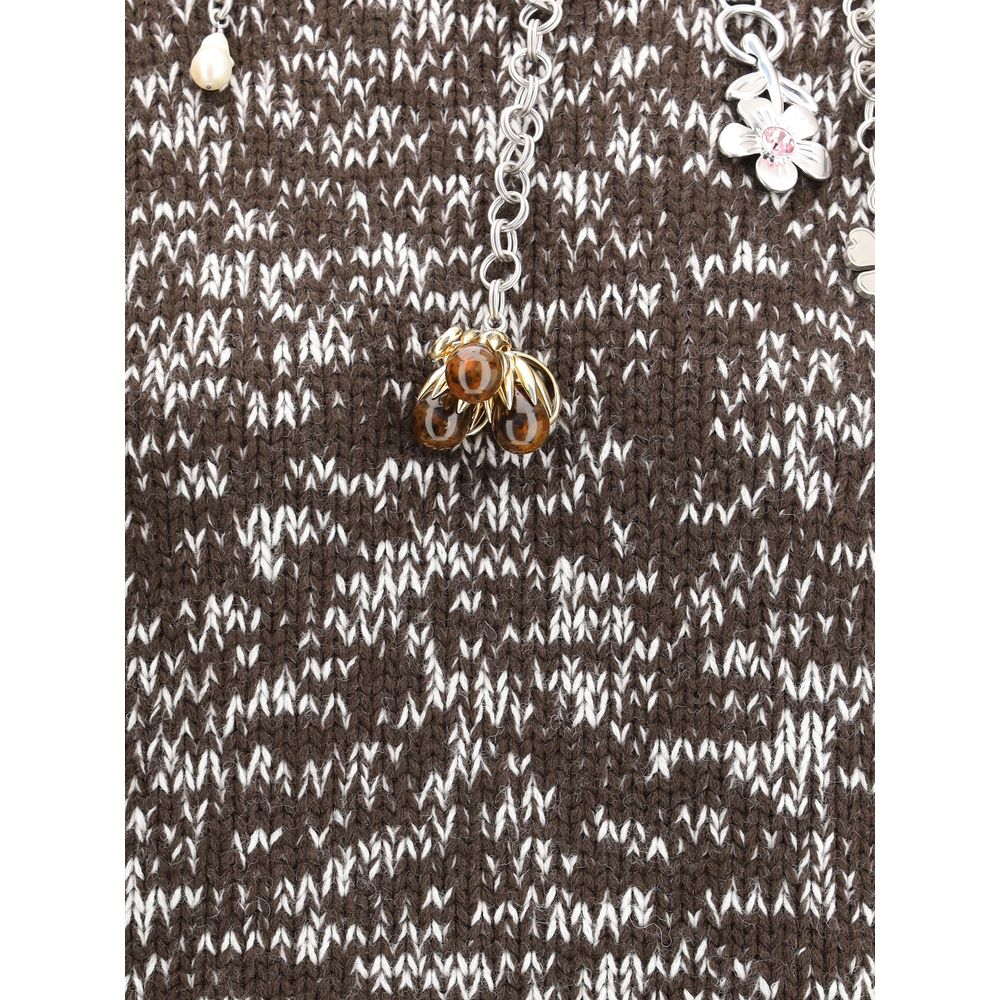 Prada Brown Fleece Wool Sweatshirt - Image 3