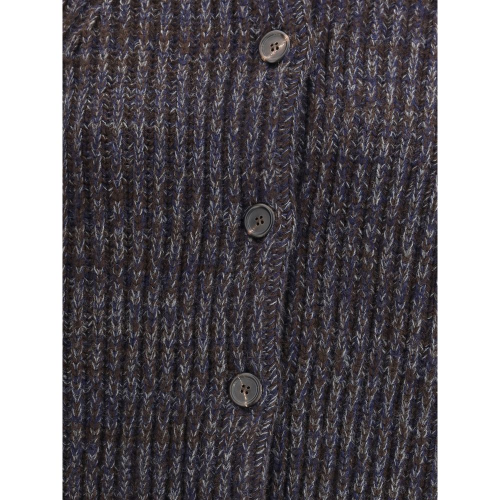 Prada Brown Merino Wool Cardigan - Image 3