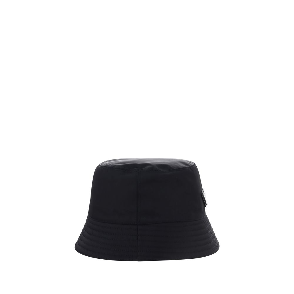 Prada Black Polyamide Bucket Hat - Image 2