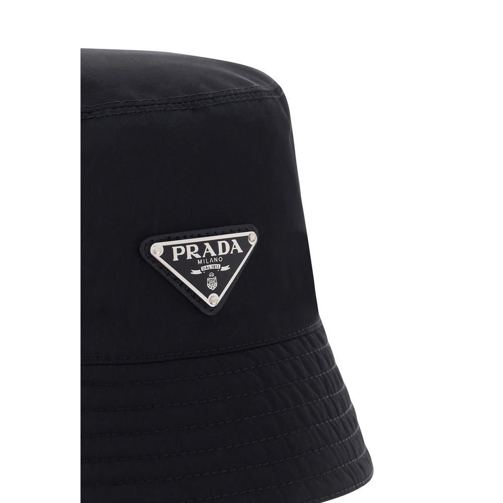Prada Black Polyamide Bucket Hat - Image 3