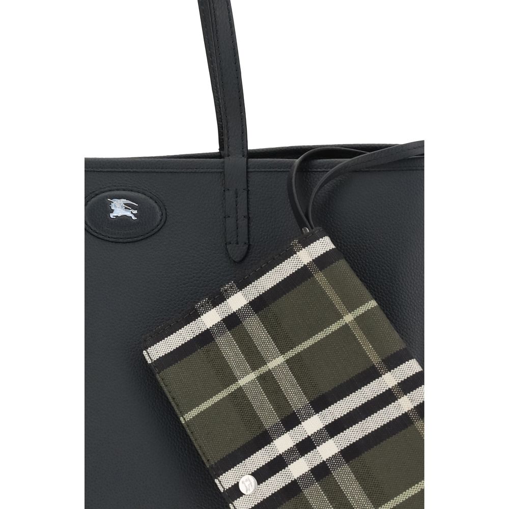 Burberry Black Calf Leather Bos Taurus Shoulder Bag - Image 4