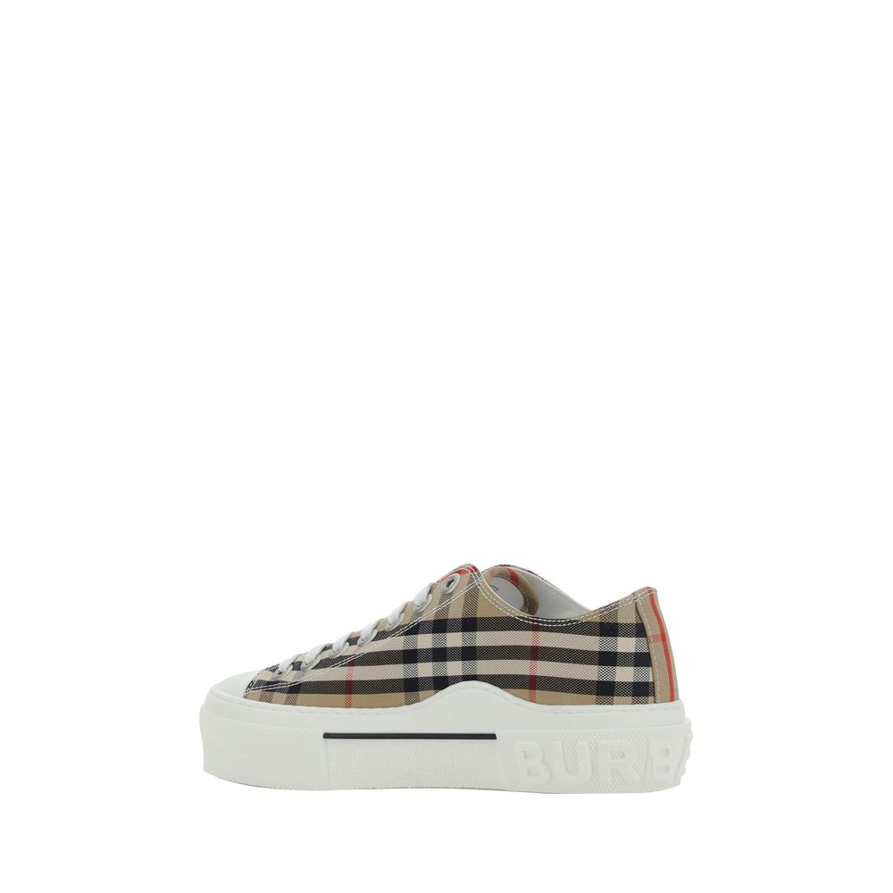Burberry Brown Rubber Low Top Sneakers - Image 3