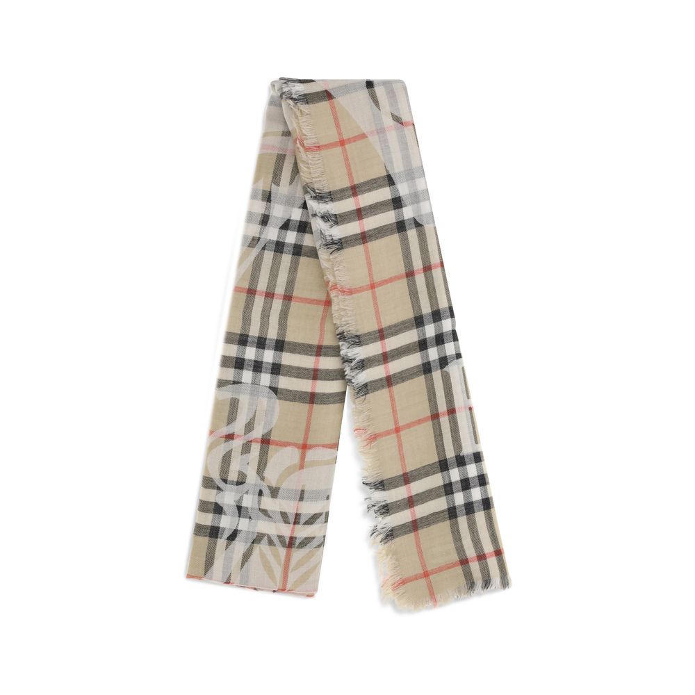 Burberry Beige Wool Scarf - Image 2