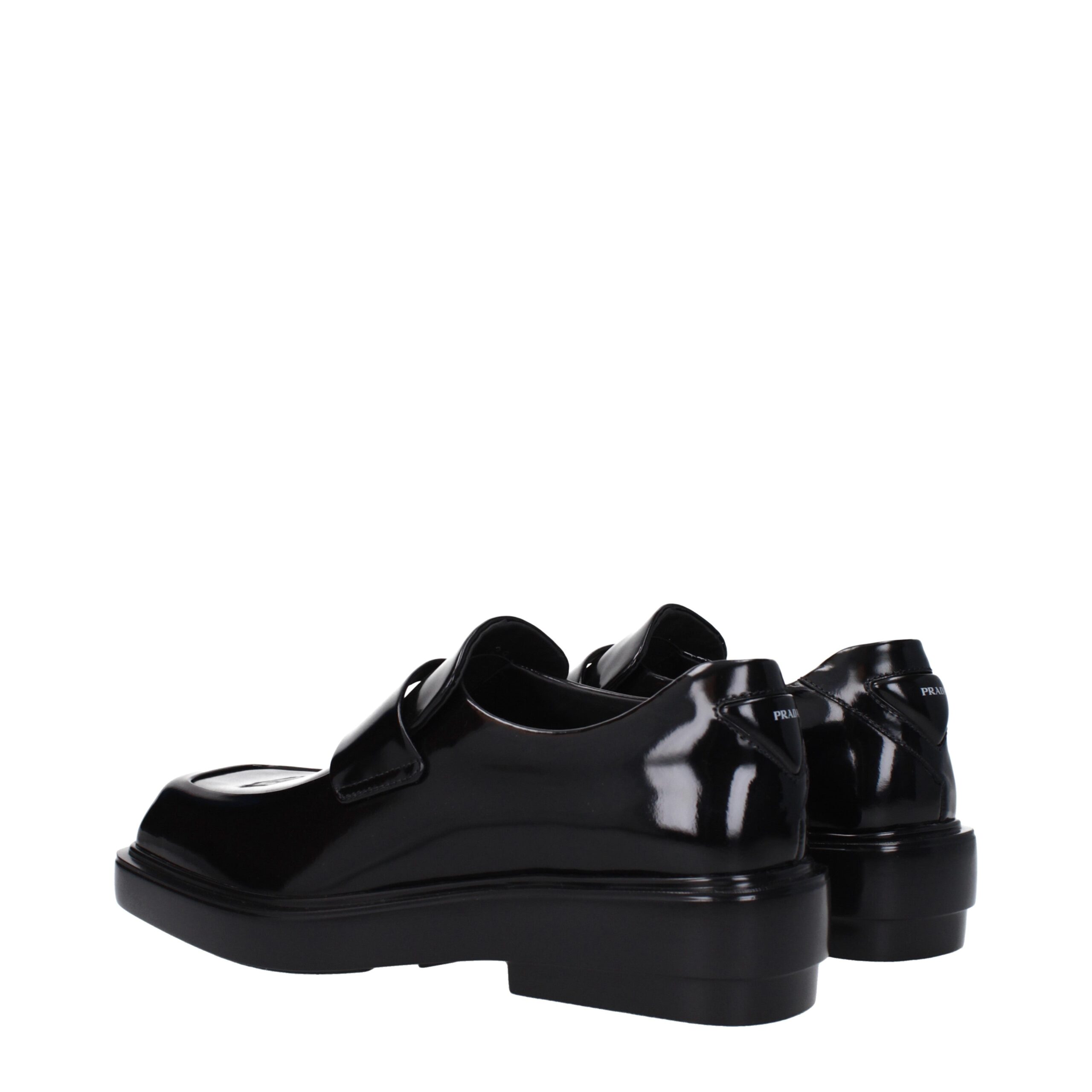 Prada Black Leather Slip-On Loafers - Image 4