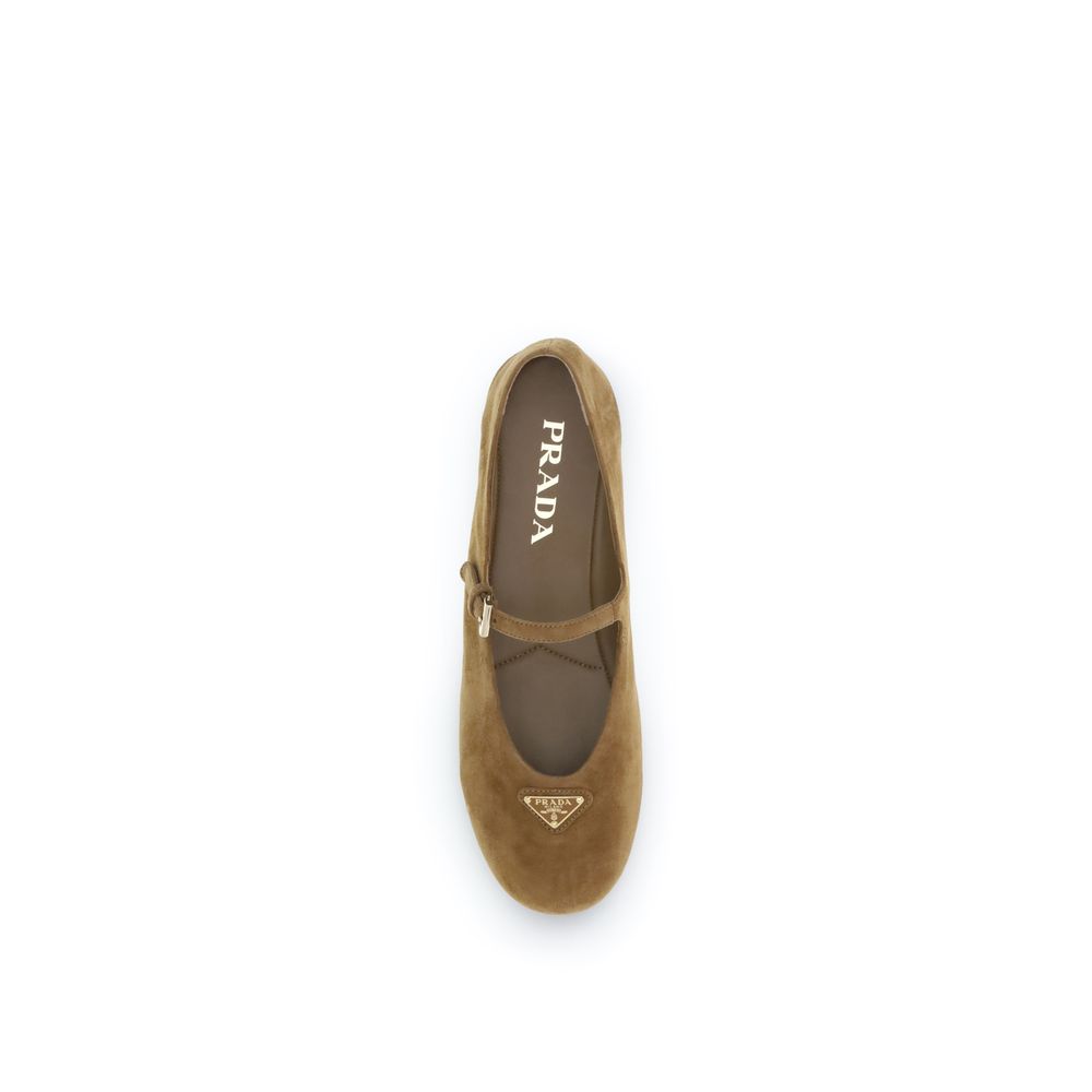 Prada Brown Goatskin Ballet Flats - Image 4