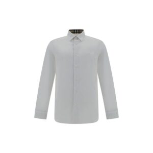 Burberry White Cotton Dress Shirt