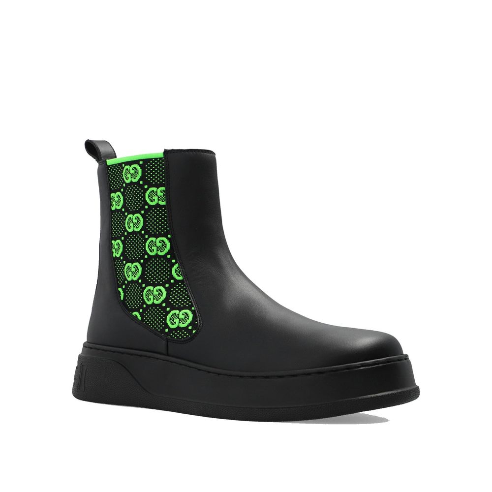 Gucci Black Leather Chelsea Boots - Image 2