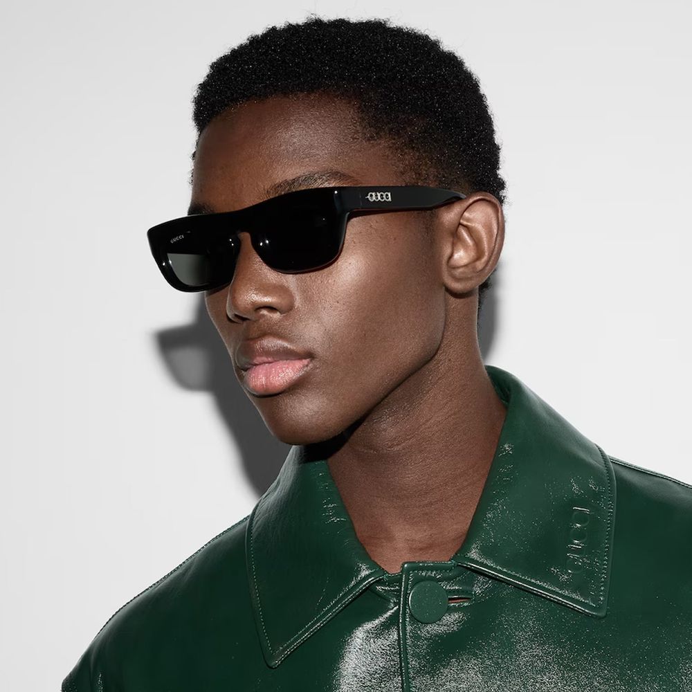 Gucci Black Acetate Sunglasses - Image 3
