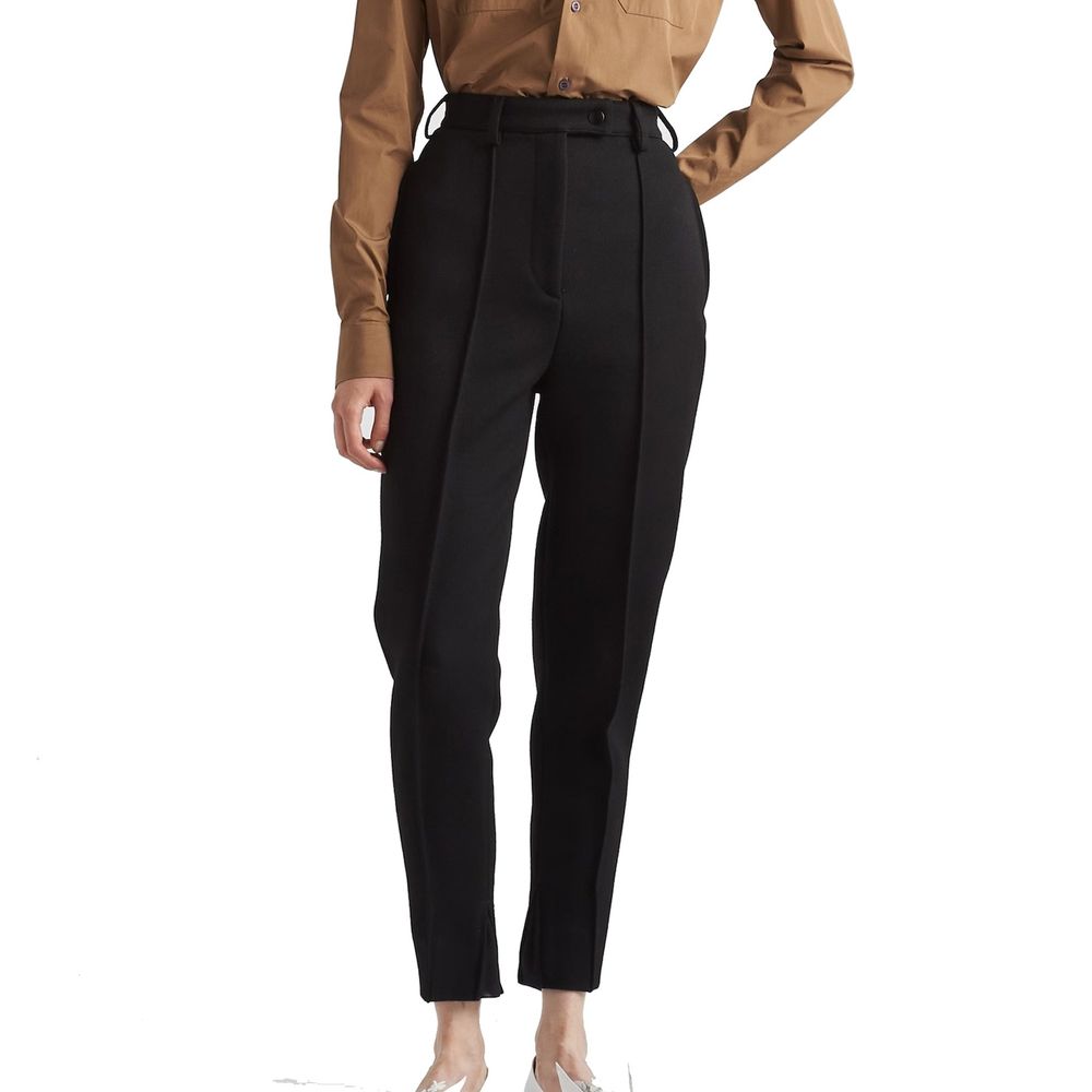 Prada Black Virgin Wool Casual Pants - Image 2