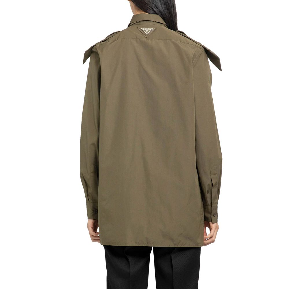 Prada Bicolor Cotton Shirt - Image 3