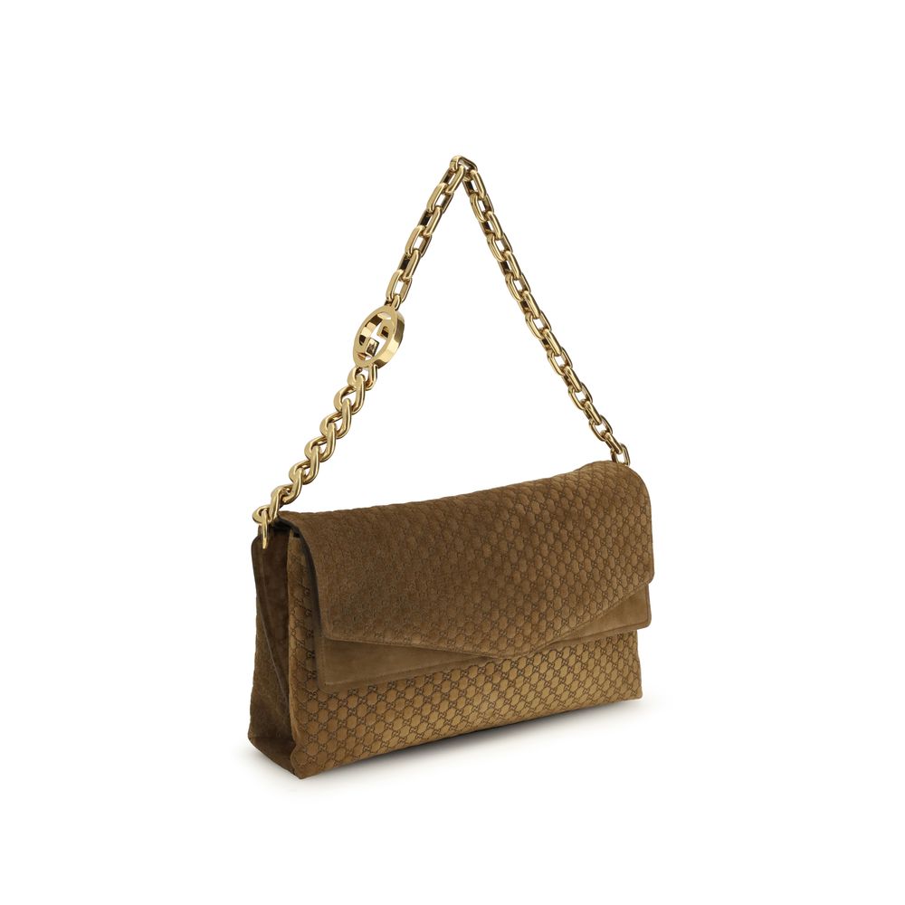 Gucci Beige Suede Leather Handbag - Image 2