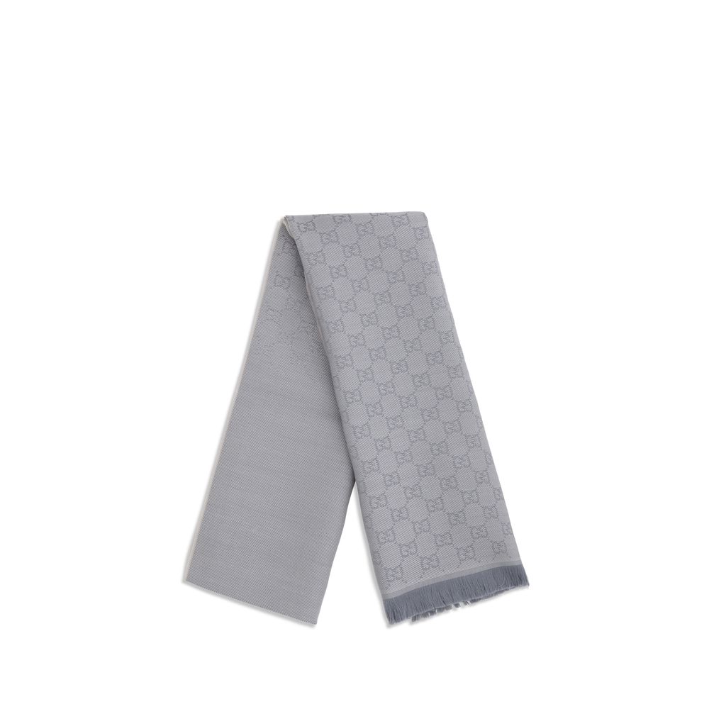 Gucci Gray Wool Scarf - Image 2