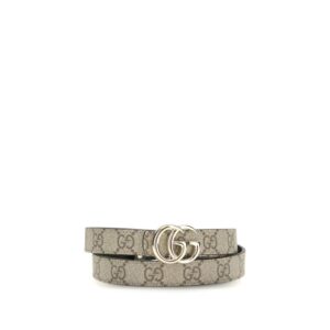 Gucci Beige Calf Leather Bos Taurus Thin Belt