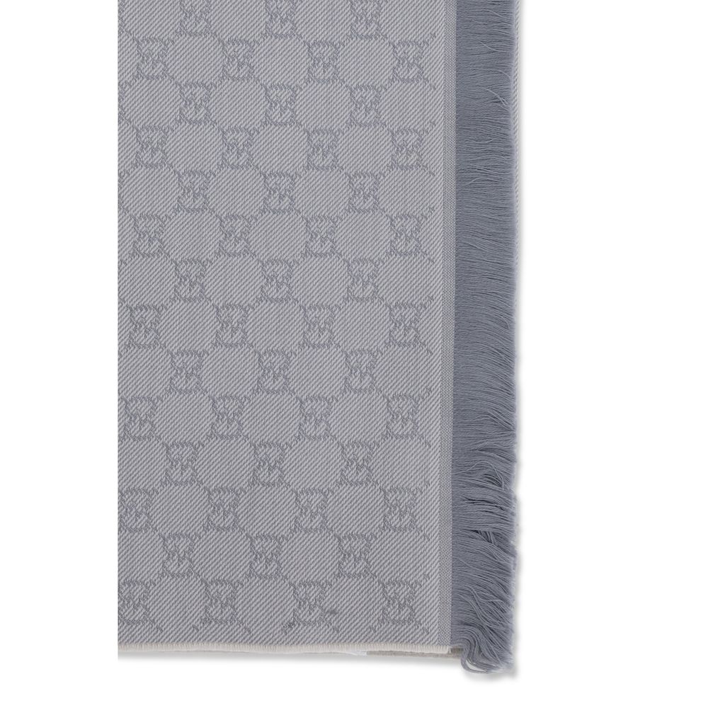 Gucci Gray Wool Scarf - Image 3