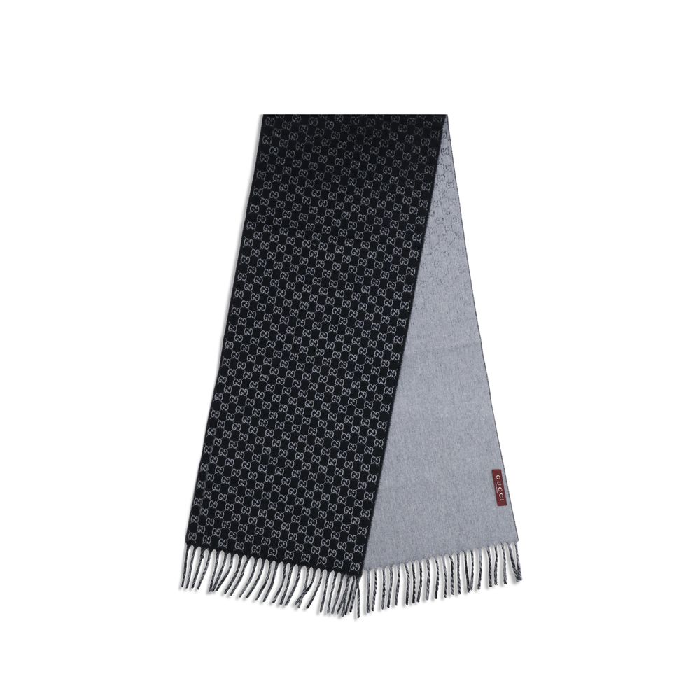Gucci Black Wool Scarf - Image 2