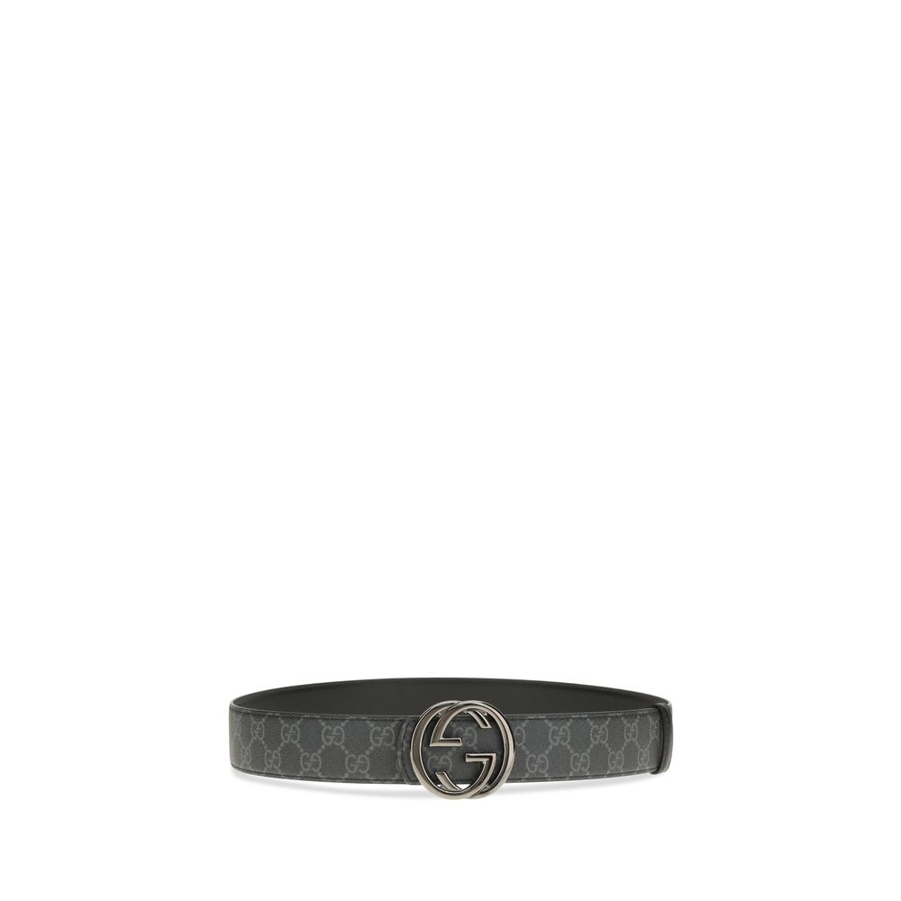 Gucci Black Calf Leather Bos Taurus Regular Belt - Image 2