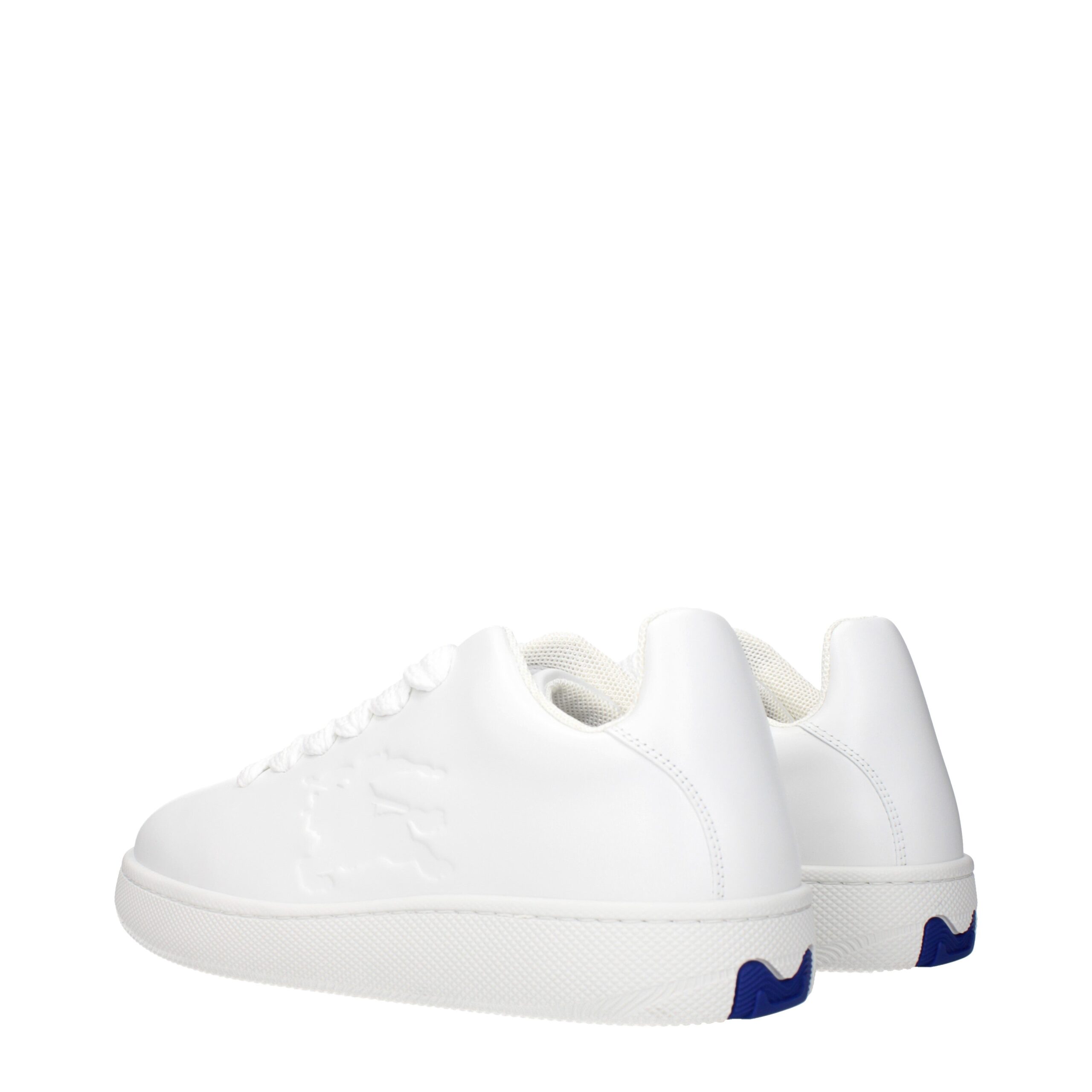 Burberry White Leather Low Top Sneakers - Image 4
