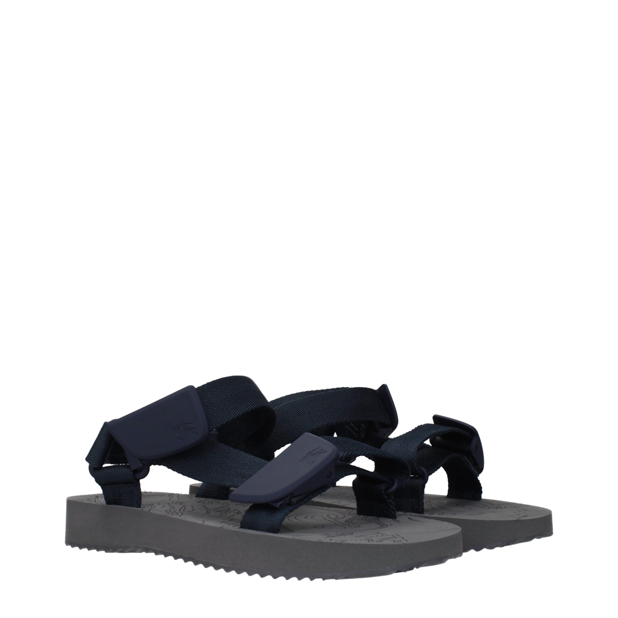 Burberry Blue Fabric Flat Sandals - Image 2