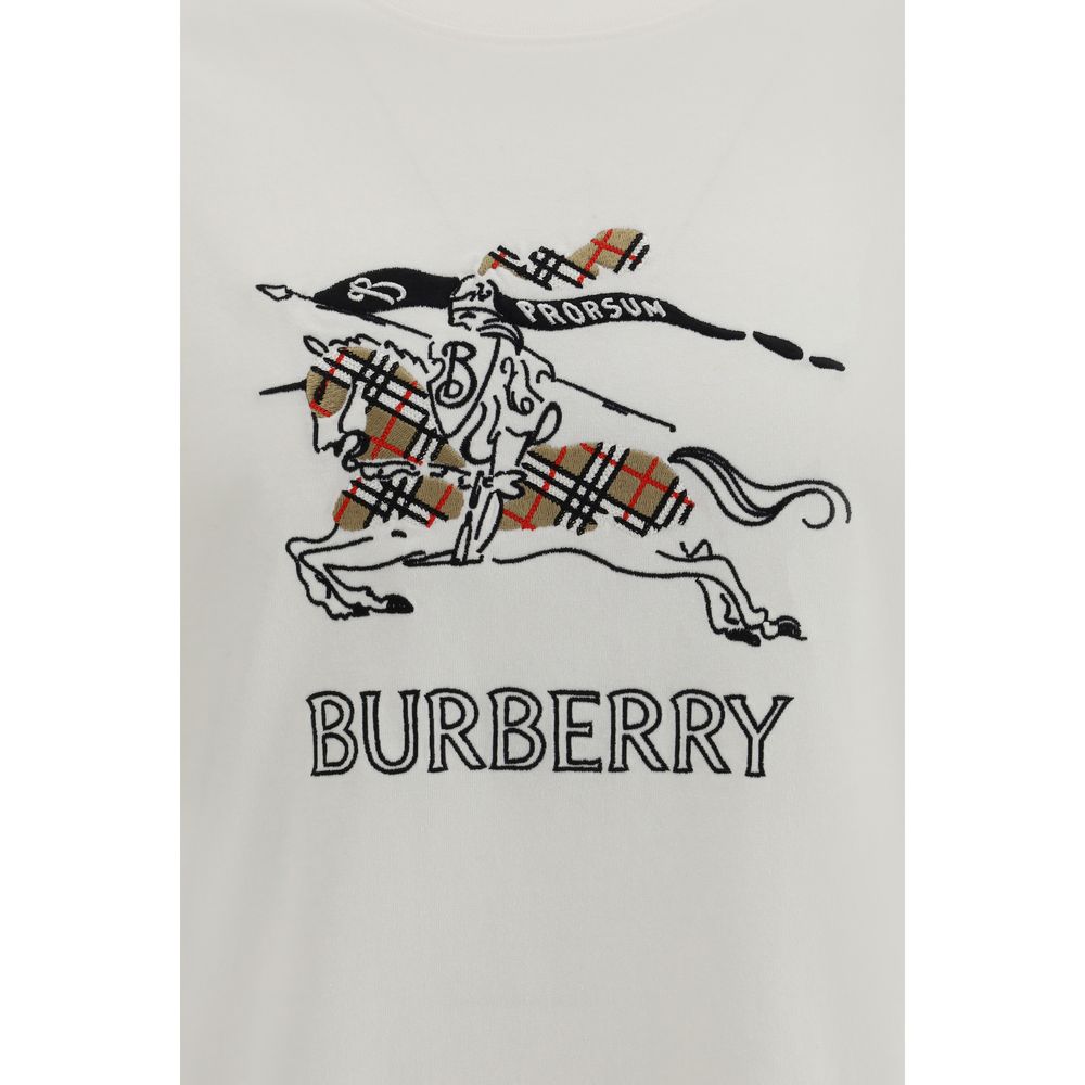 Burberry Cream Cotton T-Shirt - Image 3