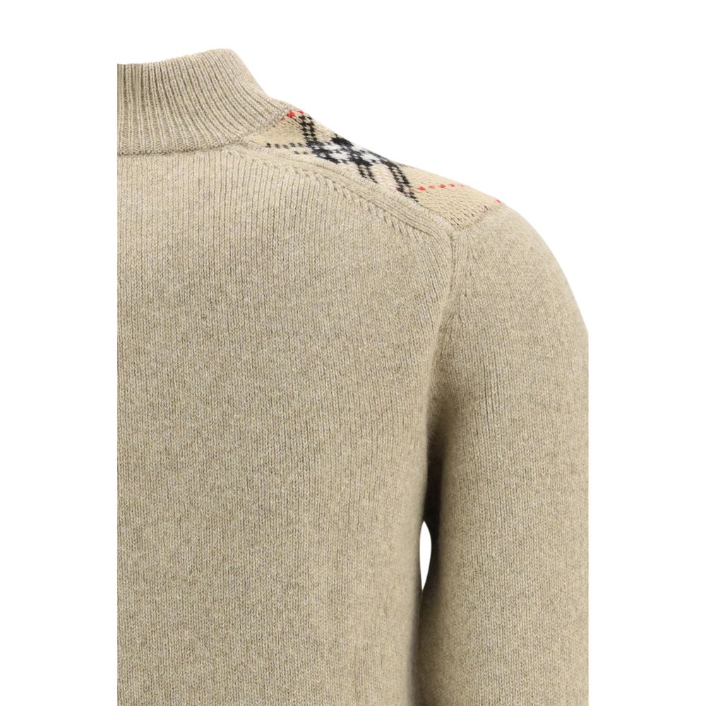 Burberry Beige Wool Cardigan - Image 3