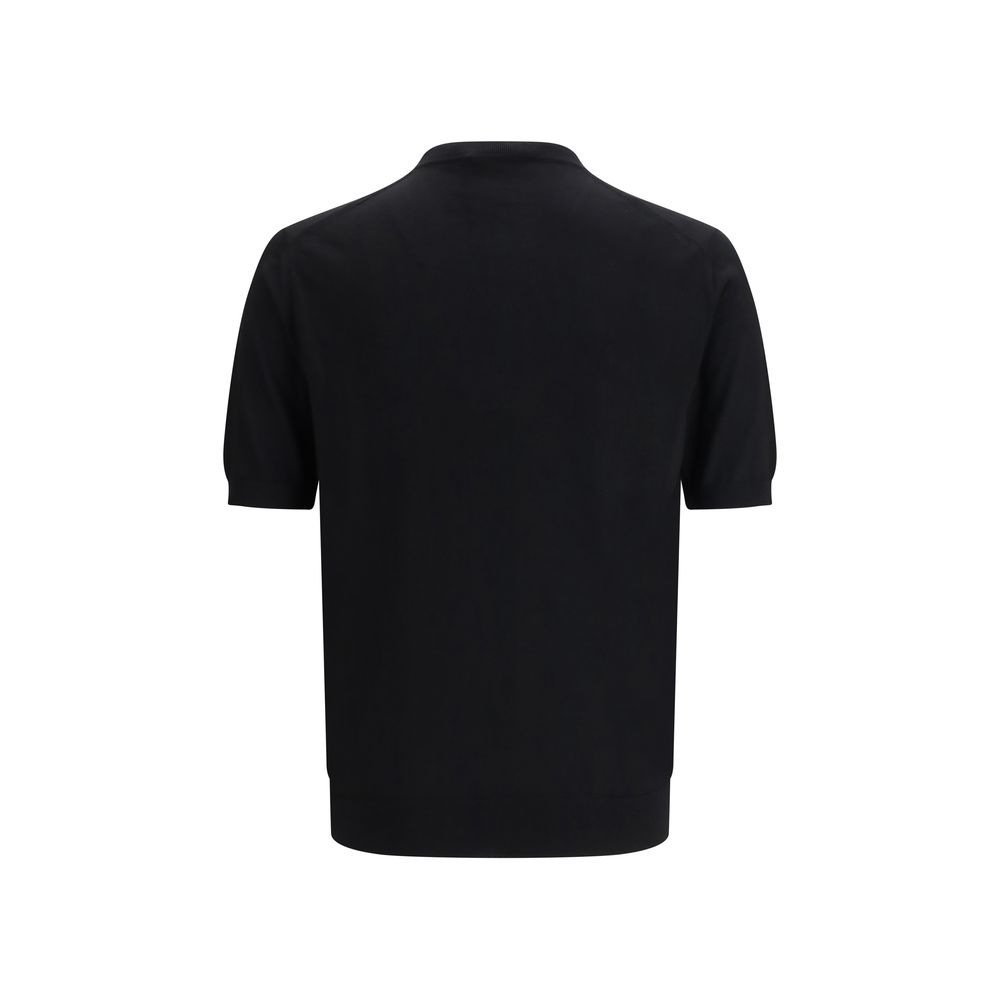 Prada Black Fleece Wool T-Shirt - Image 2