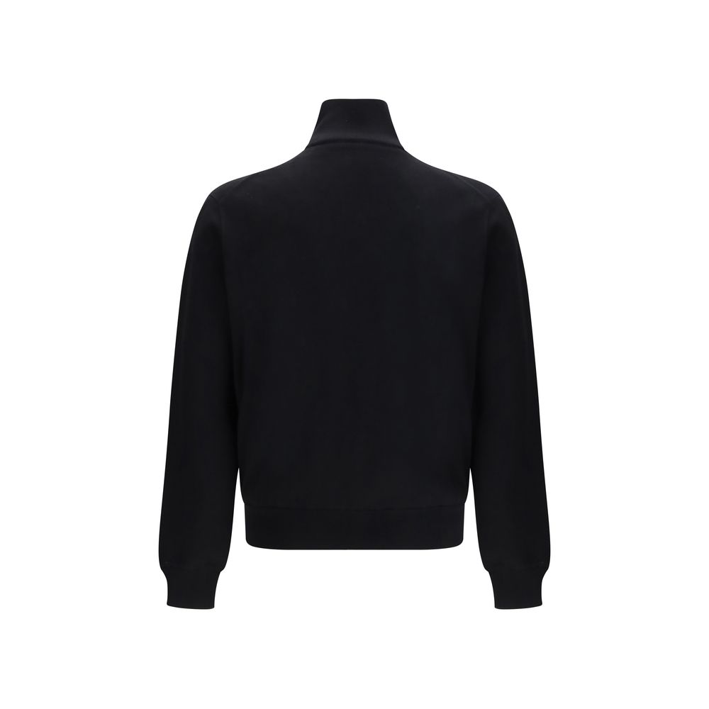 Prada Black Fleece Wool Full-Length Jacket - Image 3