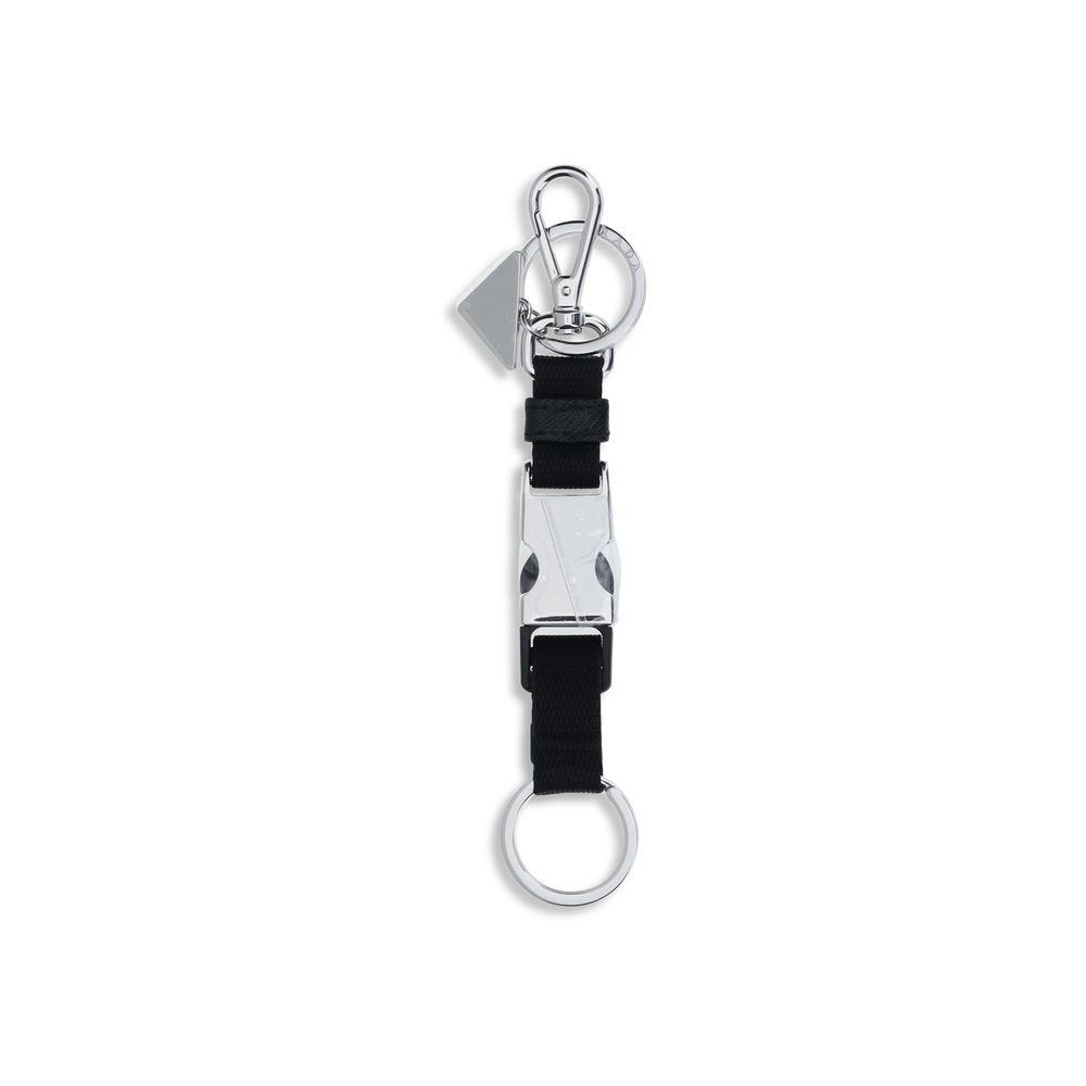Prada Black Nylon Keychain - Image 2