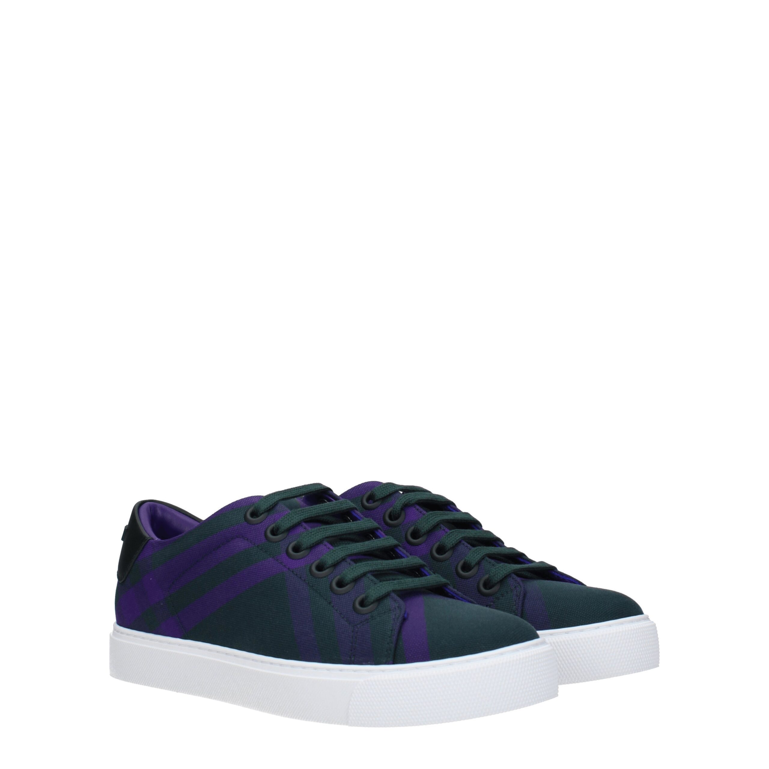 Burberry Green Fabric Sneakers - Image 2