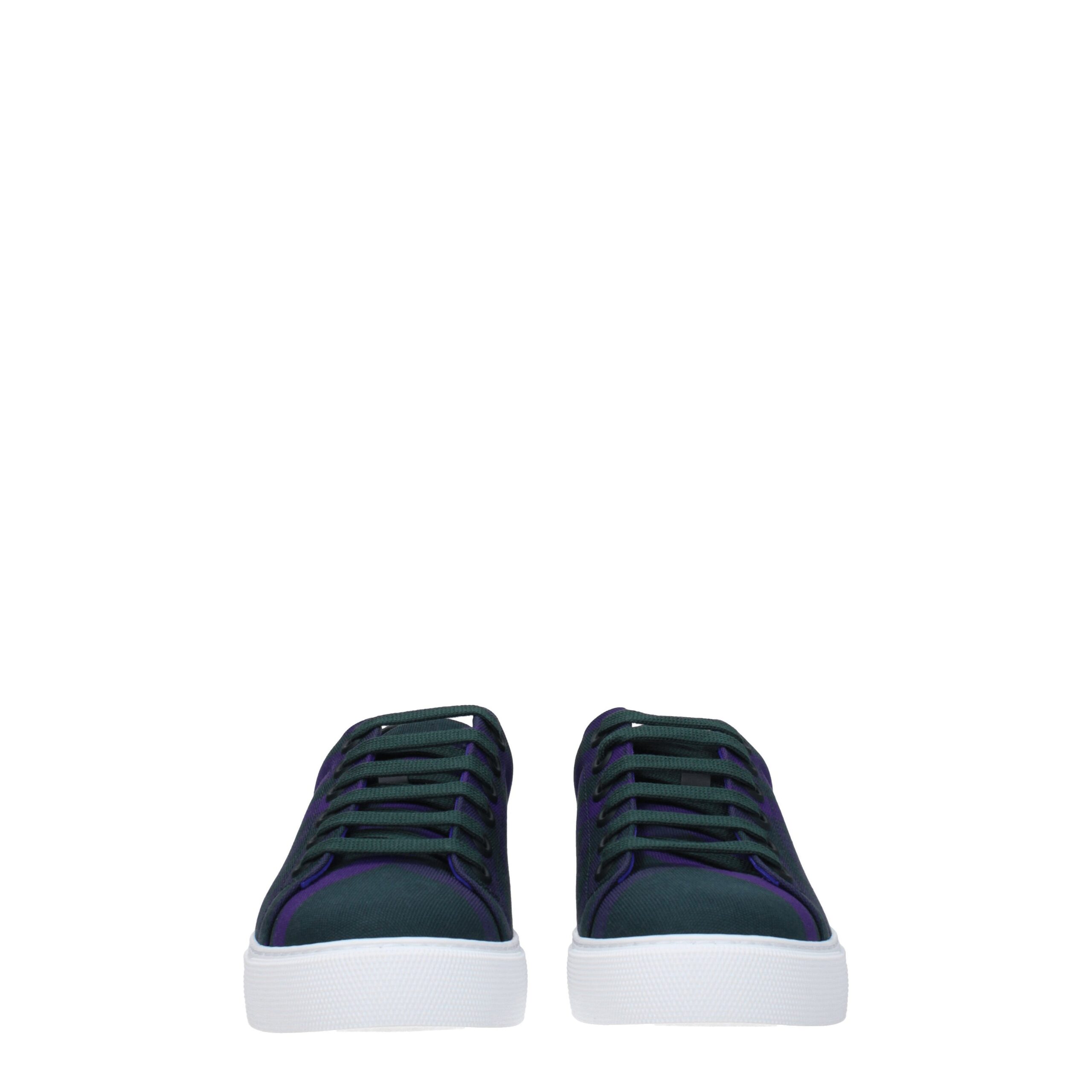 Burberry Green Fabric Sneakers - Image 3