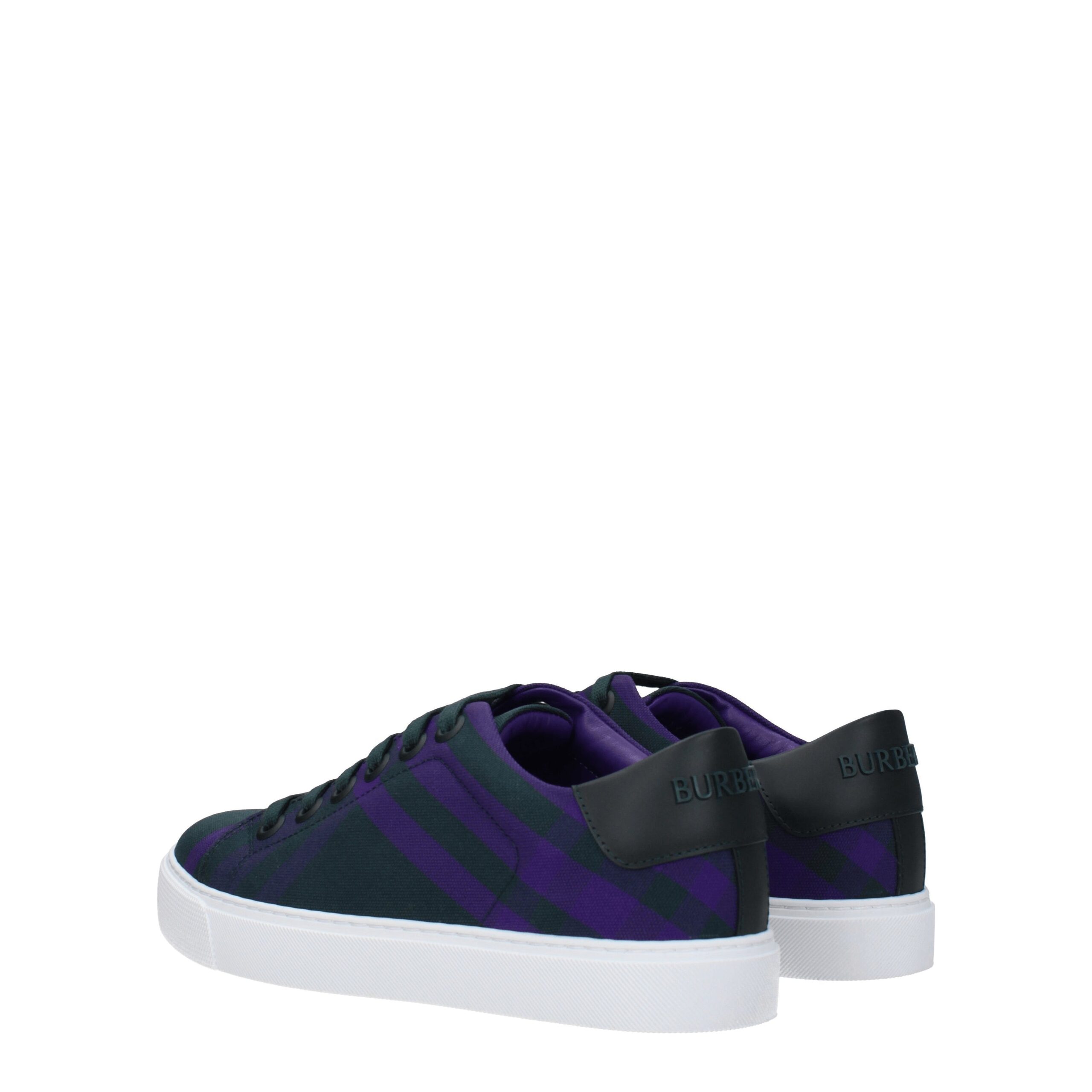 Burberry Green Fabric Sneakers - Image 4