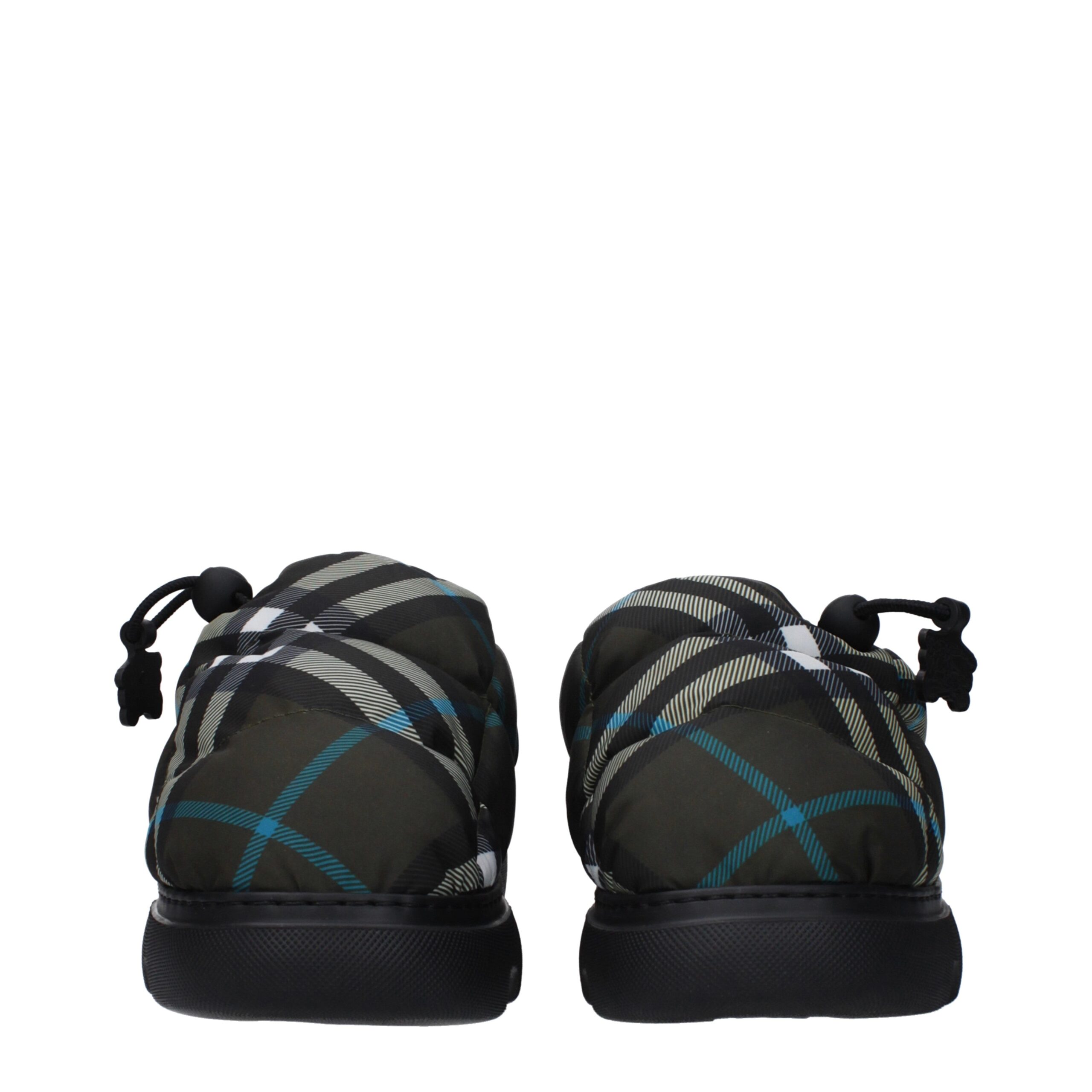 Burberry Green Fabric Slip-On Loafers - Image 3