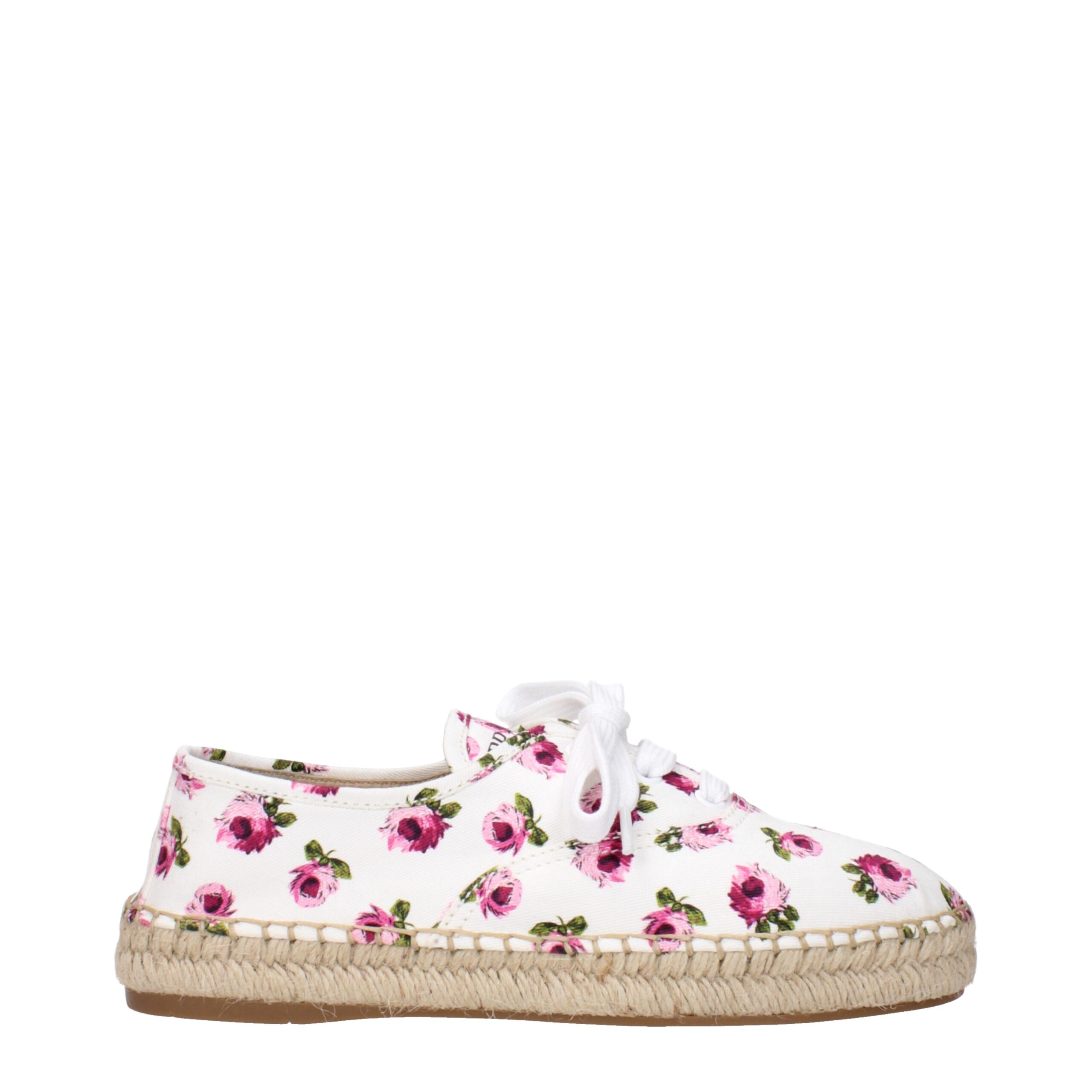 Prada White Fabric Espadrilles