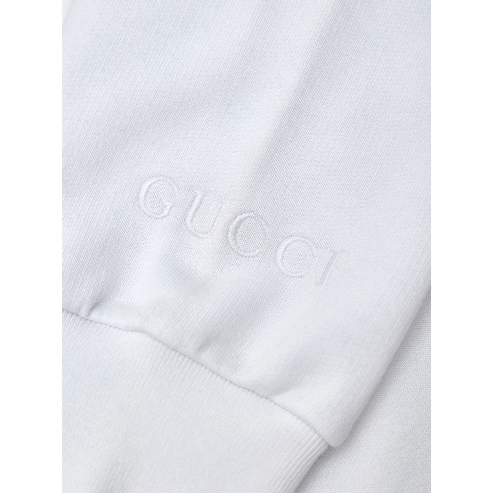 Gucci White Cotton Sweatshirt - Image 4