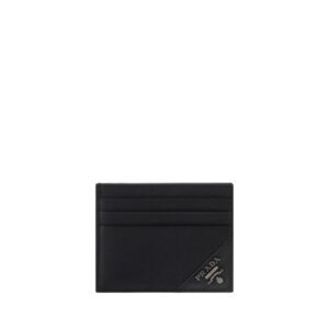 Prada Black Calf Leather Bos Taurus Wallet