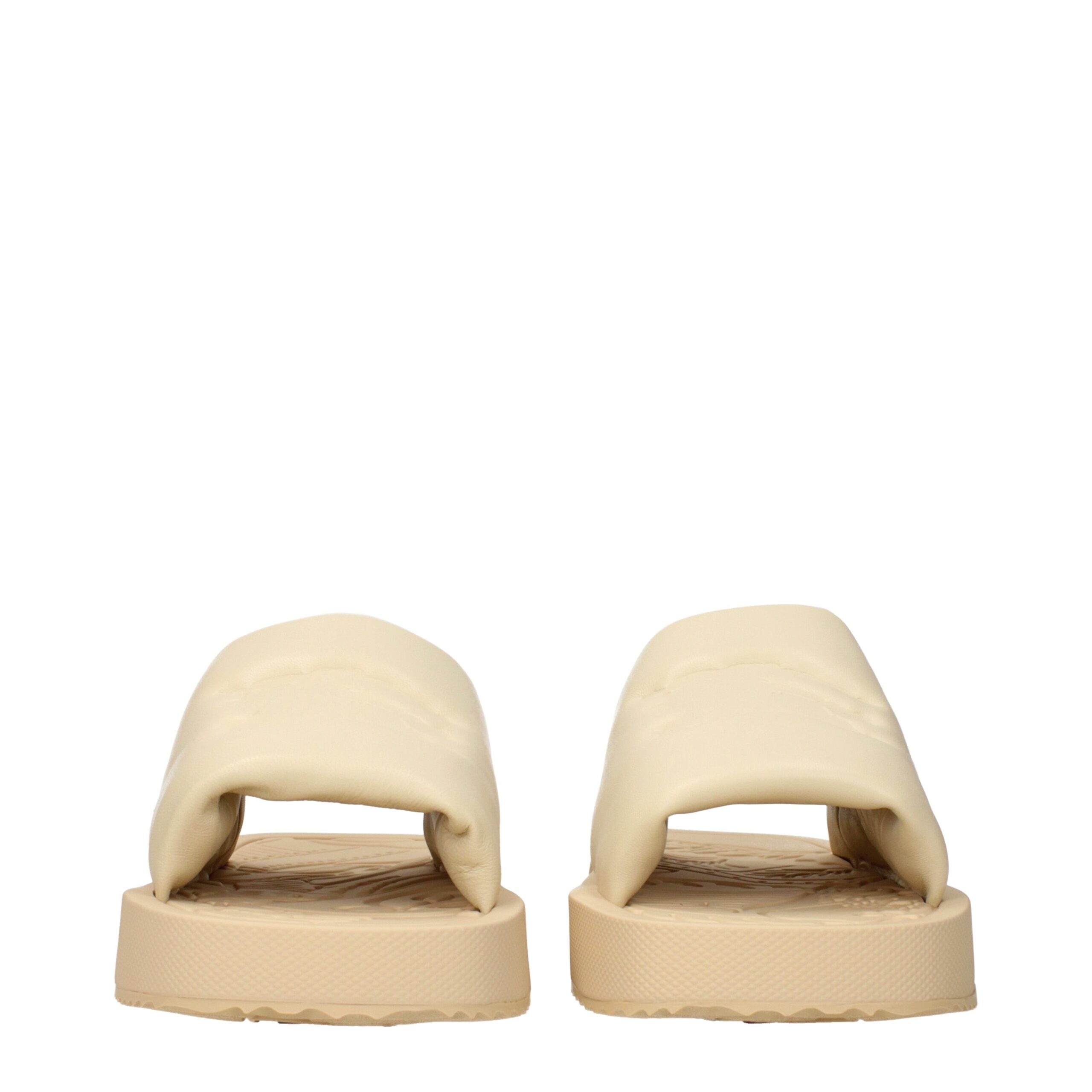 Burberry Beige Leather Slippers - Image 3